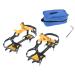 Amarine Made Anti-Slip Ice Crampons Mountaineering Cleats for Men,Women,10 Teeth Stainless Steel Snow Grips Crampons Traction Spikes for Hiking Climbing Fishing Jogging