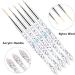 WACURRENTHYD 5Pcs Nail Art Liner Brushes Set - Thin Nail Gel Polish Painting Brushes for Precise Nail Art Designs (7/9/11/15/18mm) - Buy Online on SooperMarket.com