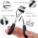 Eyelash Curler with Comb 3 in 1 Black Lash Curler Kit with 4 Extra Silicone Eyelash Curler Refills for Women Girls Eye Lashes Curlers Strong Contoured No Pinching or Pulling Fit All Eye Shapes - Buy Online on SooperMarket.com