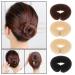 4 Pieces Dutt Pillow Set - Large Donut Hair Bun Maker & Updo Accessories for Girls (Black Brown Cream White) | International Shipping Available - Buy Online on SooperMarket.com