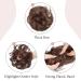 Voluminous Dark Brown & Light Auburn Hair Extensions - Versatile Hair Ties & Updos | 40g Ponytail & Dutt - Buy Online on SooperMarket.com