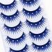 5 Pairs Fluffy Fake Eyelashes Faux Mink Fake Eyelashes Blue Shiny Rhinestone False Eyelashes 3D Thick Long Fake Eyelashes for Women Girls Party Stage Dance Makeup Masquerade - Buy Online on SooperMarket.com