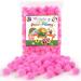 Caydo 200PCS Pink Pom Poms  1 Inch Pom Poms for Arts and Crafts  Mother's Day Gift  Kids Creative Crafts Project