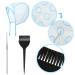 Hair Highlighting Cap Set - 3 Sets with Crochet Hooks Brushes Gloves & Shawl for Salon-Quality Highlights (Blue) - International Shipping Available - Buy Online on SooperMarket.com