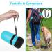 Pecute Dog Water Bottle (17oz/22oz) 2-in-1 Portable with Foldable Bowl | Leak-Proof Dispenser for Outdoor Walking, Hiking | Food-Grade Silicon, Blue - Buy Online on SooperMarket.com