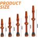 Orange 44MM BWSHLF Tubeless Presta Valve Stem Kit with Valve Core Remover Tool - Lightweight Alloy Valve Caps (Pair) - Buy Online on SooperMarket.com