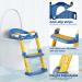 YMINA Potty Training Seat with Step Stool Ladder for Boys Girls - Blue, Foldable, Adjustable, Anti-Slip Pad - Kids Toilet Seat with Handles & Splash Guard - Buy Online on SooperMarket.com