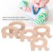 Alvinlite Baby Bite Toys - BPA-Free Beech Wood Elephant Rings for 0-12 Months | 5-Piece DIY Necklace & Bracelet Set - Perfect Baby Gifts - Buy Online on SooperMarket.com