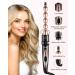 Ohuhu 7 in 1 Curling Wand Set with Interchangeable Ceramic Barrels and Heat Protective Glove - Dual Voltage Hair Curler in Rose Gold | Mother's Day Gift - Buy Online on SooperMarket.com