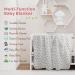 Miracle Baby Muslin Swaddle Blanket - Grey Stars Print, 110x150cm, Cotton, for Boys and Girls - Buy Online on SooperMarket.com