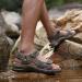 Outpro Men's Waterproof Outdoor Sports Sandals - Lightweight Leather Trekking & Hiking Sandals with Velcro Fastener - Size 45 EU - Perfect for Summer Adventures - Buy Online on SooperMarket.com
