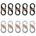 Dher S Outdoor Camping hook mini s clip backpack 10 pieces S-shaped carabiner anti-theft and anti-drop closure clip made of stainless steel mini-S-shaped can be used outdoors