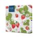 PAW - Napkins 3 -layer (33 x 33 cm) I 20 pieces I perfect for birthdays parties weddings communion and celebrate I paper napkins colorful - fruit strawberry i Strawberries with bees