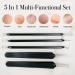 Pete & Pedro Acne & Blackhead Remover Tool Set - 5 Piece Pimple Popper Kit + Mirror | For Men & Women | Removes Whiteheads, Zits, Blackheads, Comedones | Seen on Shark Tank - Buy Online on SooperMarket.com