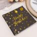 40 Black & Gold Birthday Napkins for Girls - 33x33cm Paper Party Decor - International Shipping - Buy Online on SooperMarket.com
