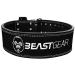 Beast Gear PowerBelt - Premium Double Prong Powerlifting Belt  4 x 10mm Nubuck Leather Weightlifting Belt with Advanced Screw Rivets