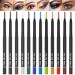 KAIQIKAIXI 12 Kinds Of Color Eyeliner Pen  Eyebrow Pen Eye Shadow Pencil  Lip Line Pen  Eyelid Pad  Pencil Makeup Set Tool 12PCS (Multicolor)