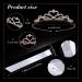 12 Blank Sashes and Tiara Set - Prom Queen Satin Sashes & Rhinestone Tiara Crown - White DIY Sash for Pageants, Birthdays, Weddings - White/Rose Gold - Buy Online on SooperMarket.com