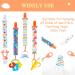 10 Pcs Boys Dummy Clips with Silicone Adapter | Baby Pacifier Holder Straps for Teething Toys - Orange - Buy Online on SooperMarket.com