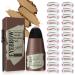Eyebrow Stamp Stencil Kit - 1 Step Eye Brow Makeup Brow Stamp Shaping Kit with 24 Reusable Eyebrow Stencils  Long-Lasting Waterproof Trio Kit for Perfect Natural Brow (Blonde)