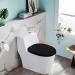 Stretch Spandex Washable Black Toilet Lid Cover - Elastic Bottom Seat Protector - Buy Online on SooperMarket.com