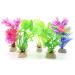 Mhymx aquarium plants decoration 5 pieces of plastic Artificial aquatic plants Small Colorful plastic plants Aquarium Decoration for aquariums and reptile terrarium