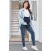 PACBREEZE Maternity Jeans - Over the Belly High Waist Denim Pants, Dark Blue XL - Buy Online on SooperMarket.com
