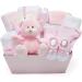 New Baby Girl Gifts Set - Baby Gifts for Girls Baby Girl Gift Hamper Pink Keepsake Box Newborn Gifts for Baby Girl - Baby Girl Newborn Essentials Gift Basket New Born Baby Girls Gift Set