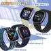 TipPTops 2 Pack Replacement Arm Strap for Fitbit Versa 4 Versa 3 Sense 2 - Adjustable Sports Nylon Bracelet for Men & Women - Black & Gray - Buy Online on SooperMarket.com