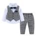 famuka Baby Boys Gentleman Suits Kids Tuxedo Clothing Set Grey 110