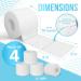 JJ CARE Soft Surgical Tape - 2 Inch x 10 Yards, Pack of 4 - Latex-Free & Hypoallergenic Medical Cloth Tape - Buy Online on SooperMarket.com