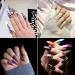 1200PC French False Nail Tips | Acrylic Stiletto Form - Full Cover 10 Sizes Clear & Natural for Salon Mani Pedi - Buy Online on SooperMarket.com