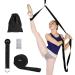Maoxintek Yoga belt leg extensor Stretch band stretching fitness straps equipment for dancing ballet & gymnastics leg spread training long cotton loop coach with door anchor black