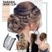 Stretchable Banana Comb Vintage Banana Hair Clip Stretch Double Comb Clip for Women Ladies Girls Hair Styling Black - Buy Online on SooperMarket.com