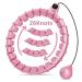UNTIOL Weighted Hula Fit Hoop Plus Size for Adults Weight Loss,3rd Generation Noiseless Fitness Hoop with Counter,26 Detachable Links,2 in 1 Abdominal Fitness Massage, Great for Adults and Beginners PINK