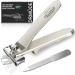 DR. MODE Nail Clippers Easy Grip 360 Degree Rotary Toenail Clippers for Men Seniors  Ultra Sharp Stainless Steel Long Handle Fingernail Clippers Heavy Duty Large Nail Cutters Trimmer with Nail File