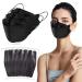 60PCS KF94 Disposable Face Mask Disposable Individually Packaged Masks Fish Mouth Type 4-Ply Breathable Mask with Adjustable Nose Comfortable Breathable. Outdoor Daily Use (Black) Black 60 Count (Pack of 1)