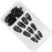Press On Nails Coffin Press On False Nail Tips Black False Nails Artificial Nails Fake Solid Color Solid Color Fake Nails Ballerina Nail Art Tips Sets - Buy Online on SooperMarket.com