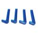 Kadimendium Ice Skate Blade Covers, Soft Adjustable Plastic Ice Skate Guards for Home Blue