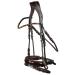 HORZE Horse Bridle Clermont anatomical Bridle for Warmblood and Thoroughbred Brown XF (XF) Extra Warmblood Dark Brown