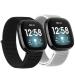 Adjustable Nylon Bands Compatible with Fitbit Sense Bands and Fitbit Versa 3 Bands for Women Men, Soft Breathable Replacement Strap Wristbands for Fitbit Versa 3 / Fitbit Sense (Black/Seashell) 002, Black/Seashell