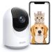 GNCC pet cameras with app catkamera 1080p 360 swiveling (manually up and bottom) movement/noise recognition 2-way audio SD and cloud memory works with Alexa P1