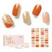 NAILOG Semi Cured Gel Nail Strips 34 pcs Salon-Quality Gel Nail Stickers Long Lasting Nail Wraps for Women with Soft Gel Finish Bahiti