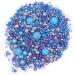 Twist Ingredients - Pearls Mix - Twinkle Mermaid Cake Topper Sprinkles - 1kg Edible Pearl Ball Cupcake Decorations - Metallic Shimmer Purple Blue & Silver Mix - Buy Online on SooperMarket.com