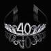 Rhinestone 40th Birthday Tiara - Silver Crystal Crown Headband for Women and Girls - Buy Online on SooperMarket.com