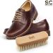 Stone and Clark Premium Beige Horse Hair Shoe Brush - Expertly Polish Leather with 100% Horse Hair Bristles - Concaved Beech Wood Handle for Perfection - Buy Online on SooperMarket.com
