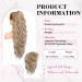 REECHO 26 Long Beach Wave Drawstring Ponytail Extension - Dark Blonde with Highlights | Synthetic Hairpiece for Women - Buy Online on SooperMarket.com