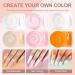 PEACECOLOR 6PC 8G Acrylic Powder Set Clear Pink White Nude Orange Dark Pink Color Collections Professional for Acrylic Nail Extension Carving Nails DIY Nail Art at Home No Lamp Needed XA-46 - Buy Online on SooperMarket.com