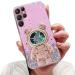 Tivenfezk Nadoli for Samsung Galaxy S21 Ultra Treisand B r Astronaut Hidden Stand Shell cartoon glitter astronaut stand soft silicone bling mobile phone shell.