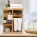 Sorbus 360 Bamboo Cosmetic Organizer - Multi-Function Storage Carousel for Makeup, Toiletries, and More - Ideal for Vanity, Desk, Bathroom, Bedroom, Closet, Kitchen - Eco-Friendly Bamboo - Buy Online on SooperMarket.com